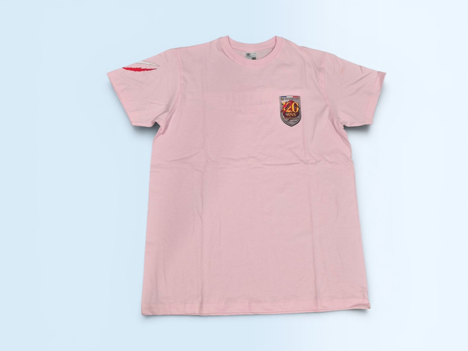 T-shirt pompiers lyon corneille 120ans rose