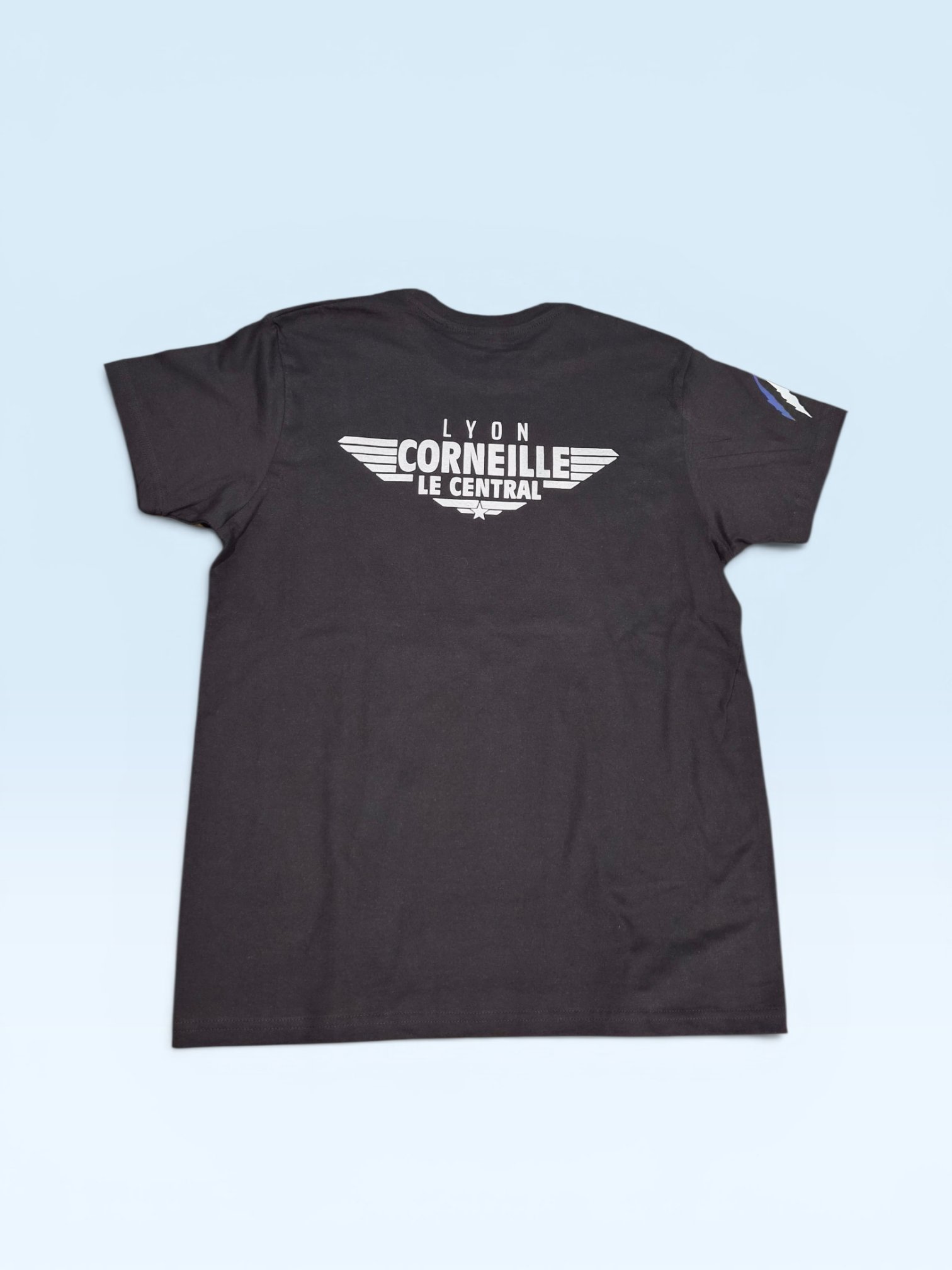 T-shirt pompiers lyon corneille 120ans noir