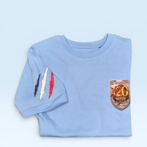 T-shirt pompiers lyon corneille 120ans enfant bleu