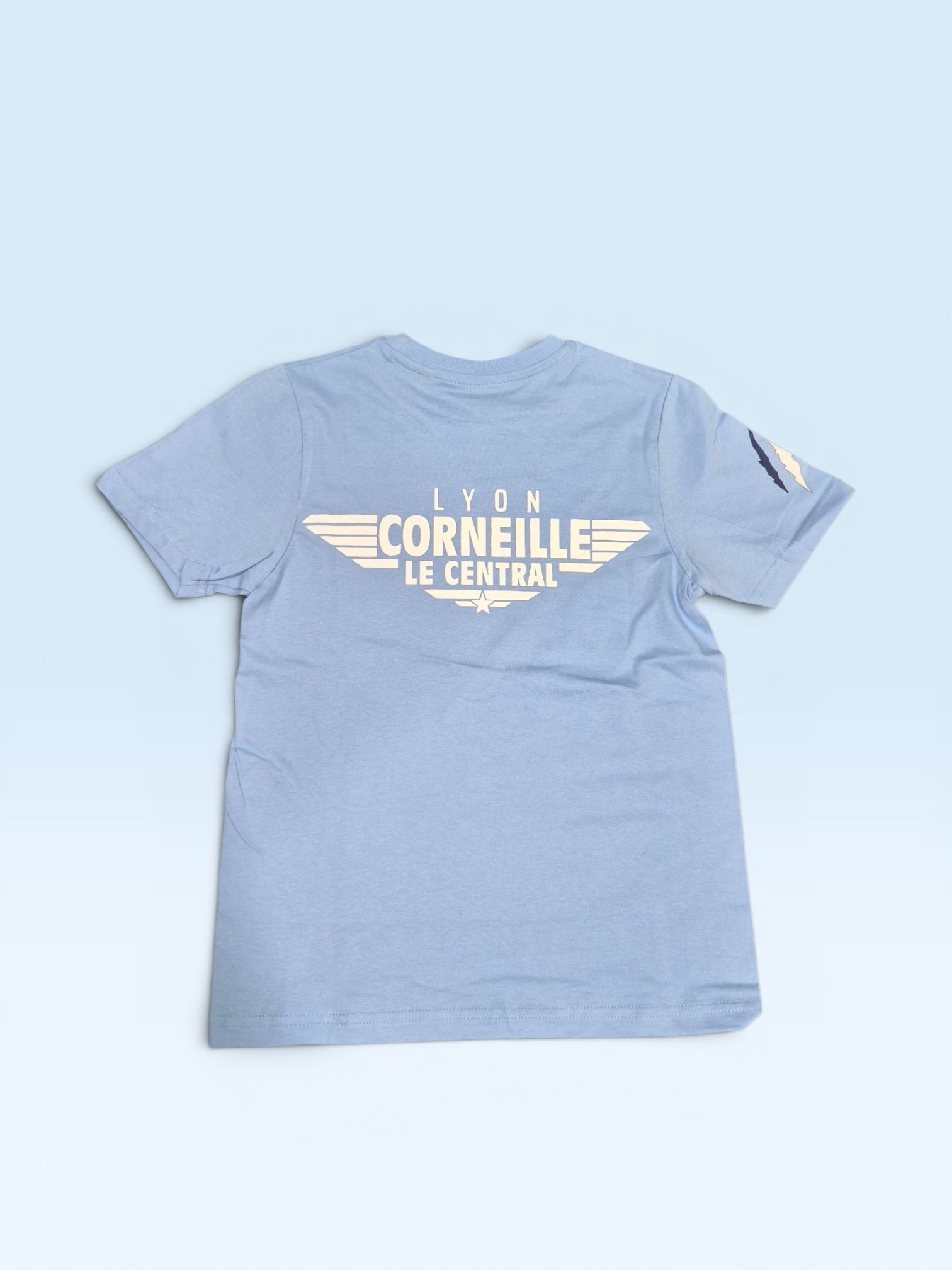 T-shirt pompiers lyon corneille 120ans enfant bleu