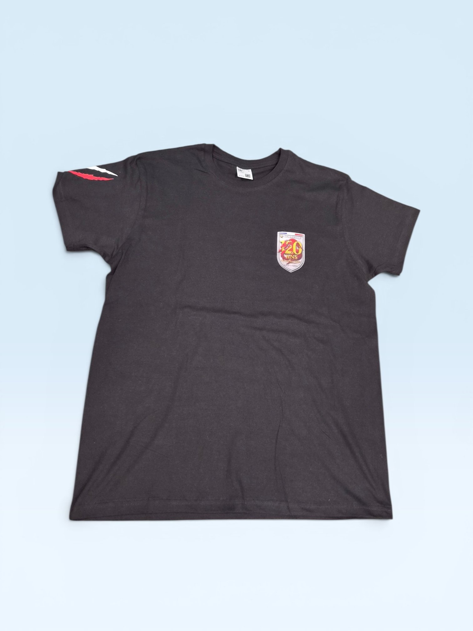 T-shirt pompiers lyon corneille 120ans noir