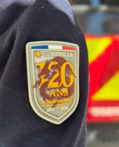 écusson 120ans édition spéciale pompiers lyon corneille